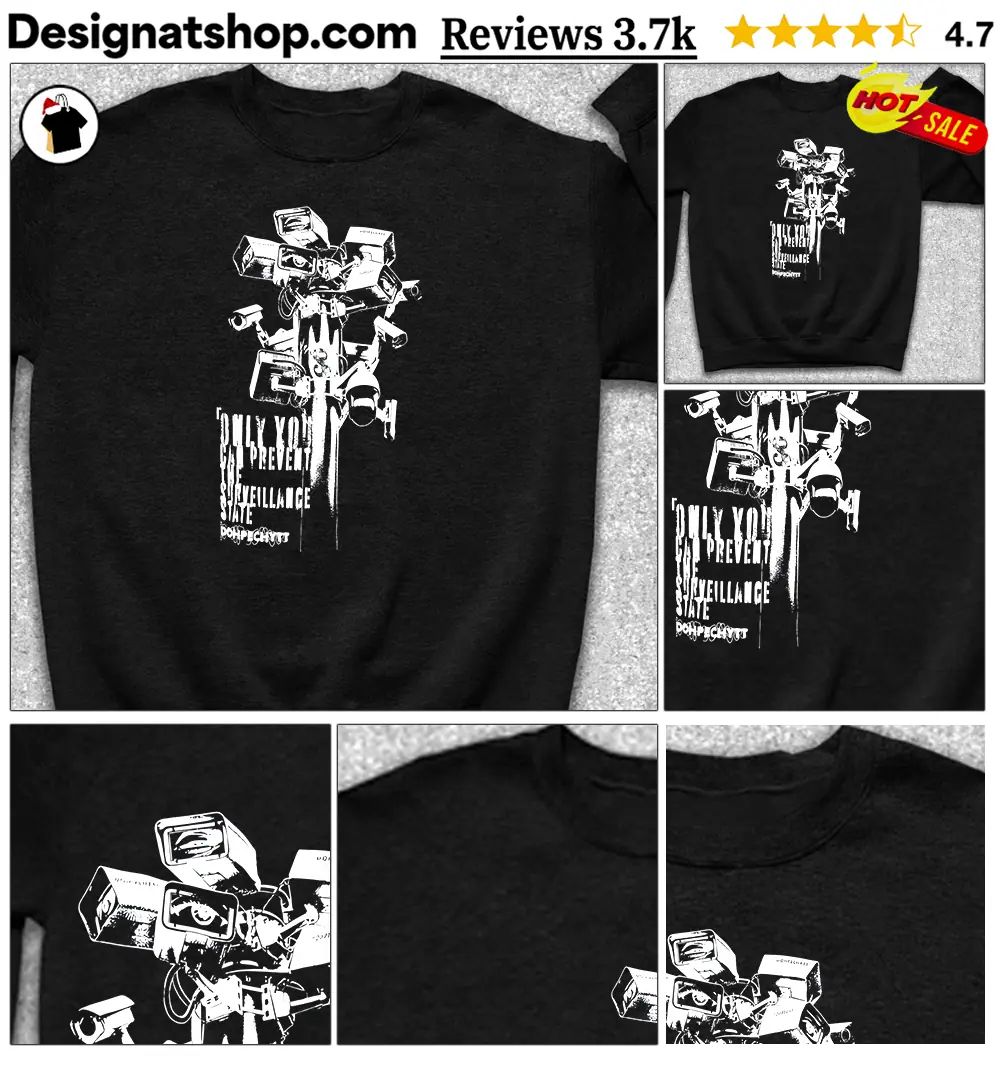 CCTV security camera dystopianonly you can prevent the surveillance state flock camera shirt