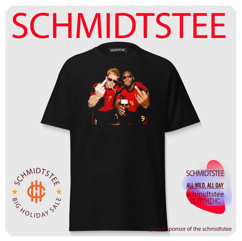 Kevin De Bruyne and Romelu Lukaku Belgium National Team smoking shirt