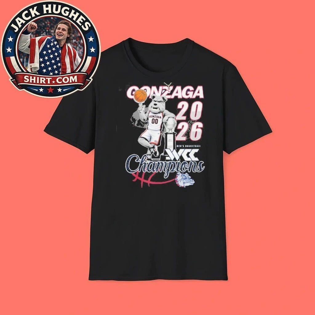Gonzaga Bulldogs Wcc Men #8217 S Basketball Champions 2026 Shirt