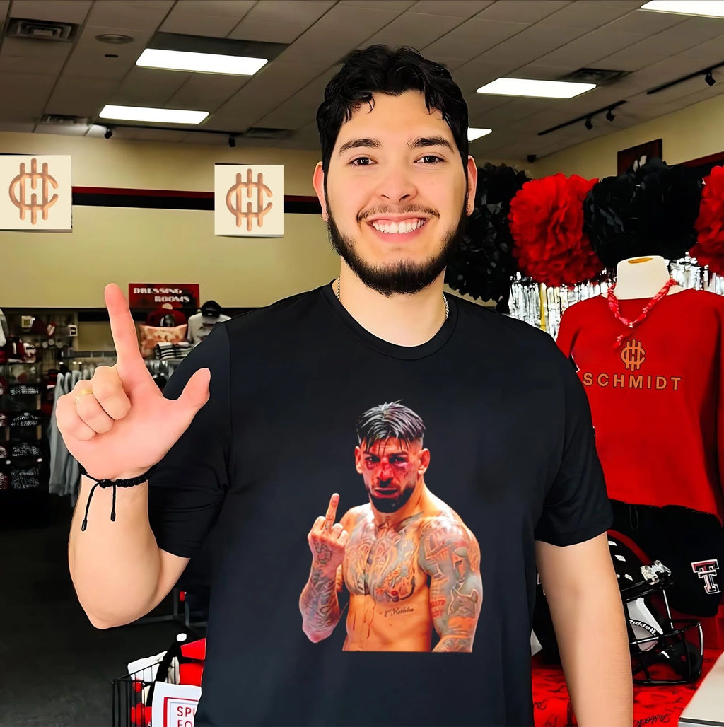 Ilia Topuria UFC Fighter MMA Mixed Martialmiddle finger shirt