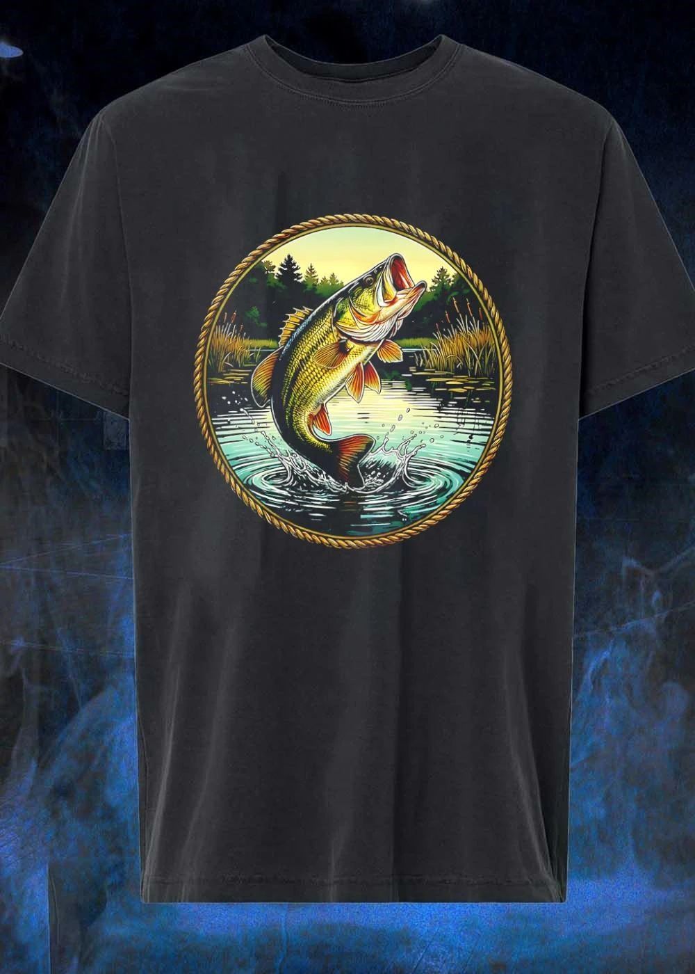 Jumping Largemouth Bass Fishing T-Shirt