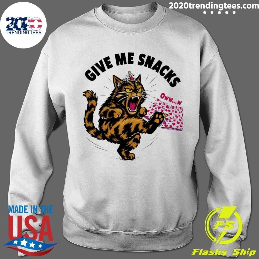 Cat Crown Give Me Snacks Owww Shirt