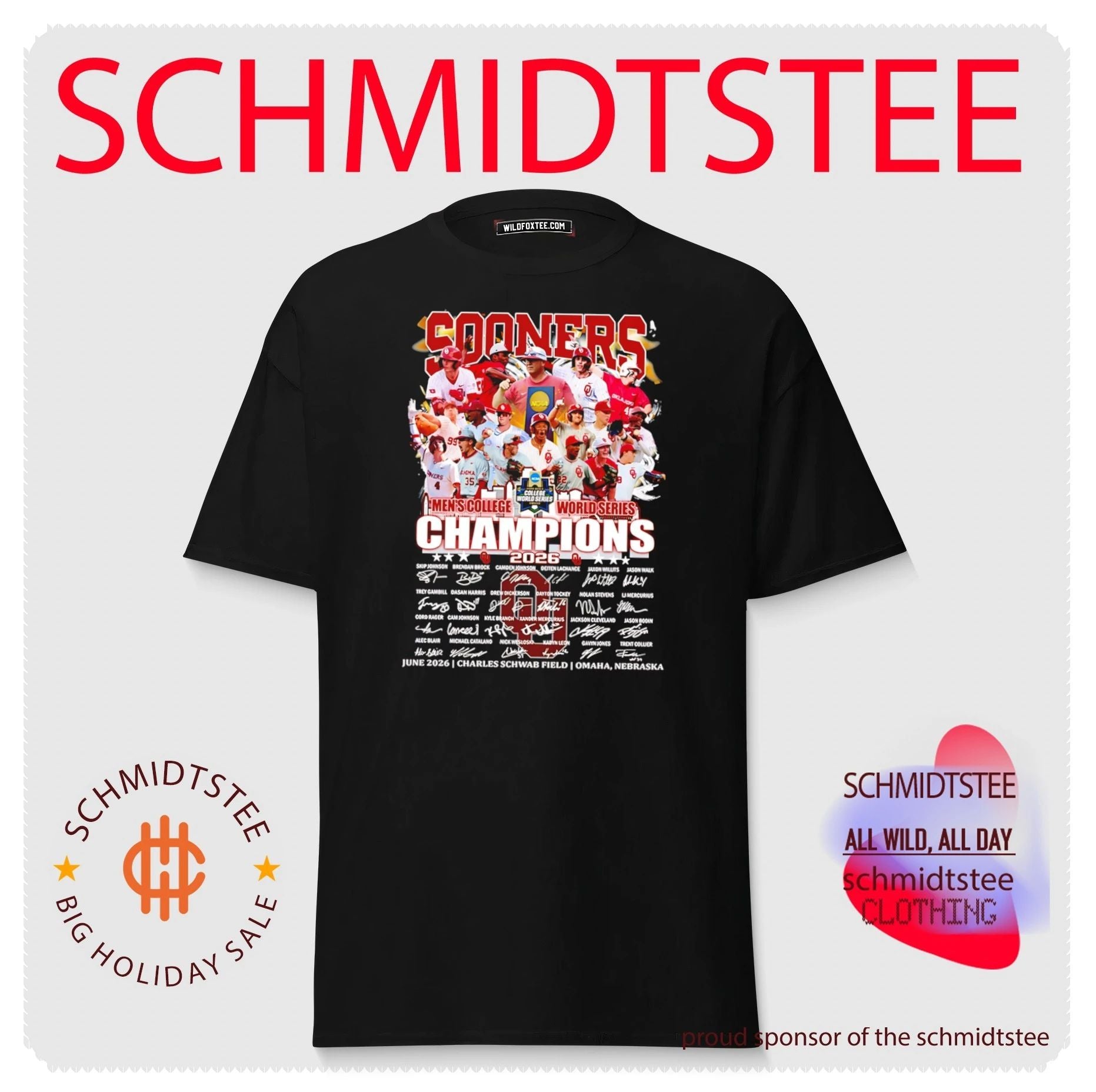 Oklahoma Sooners 2026 Men’s College World Series National Champions shirt
