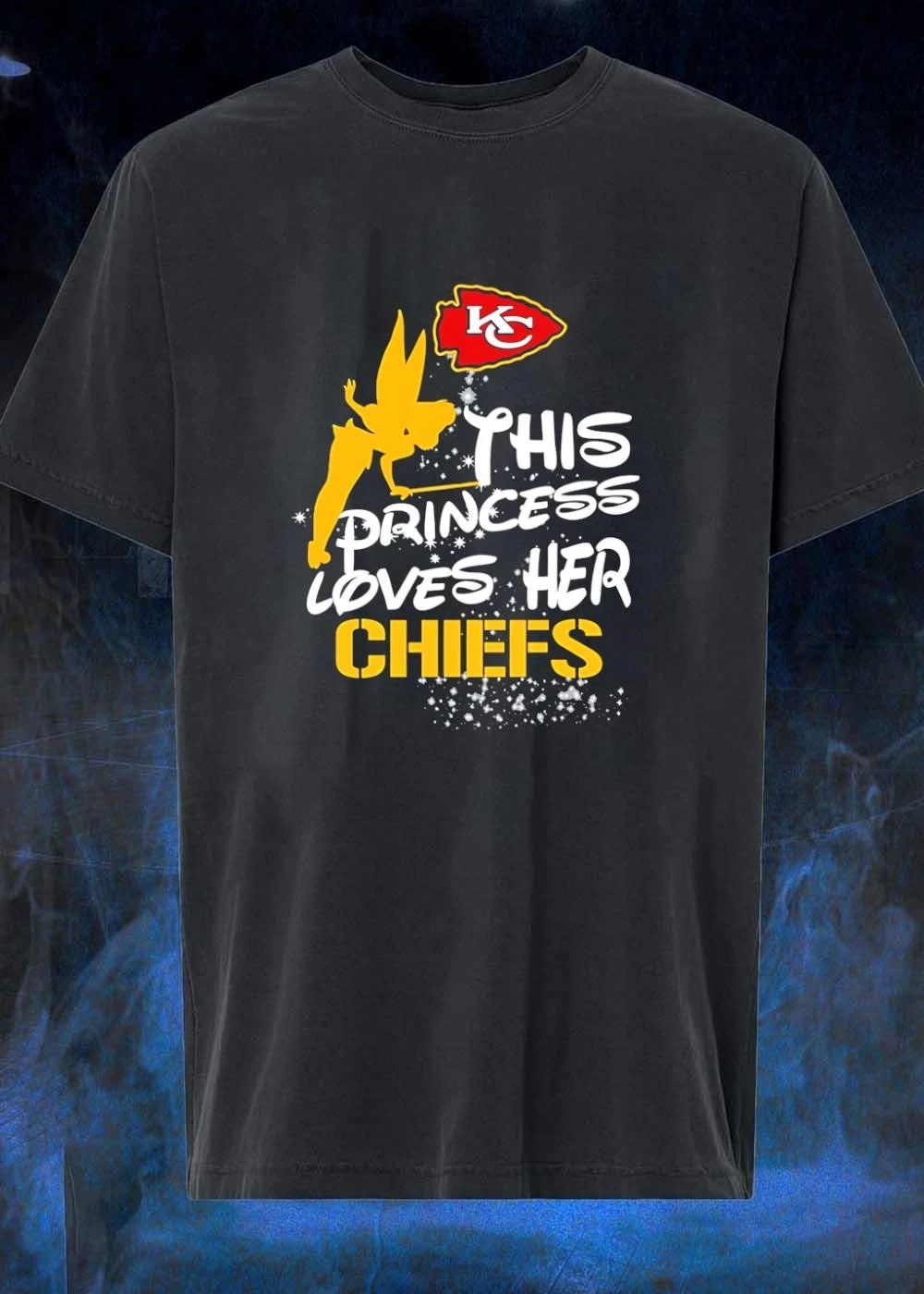 Tinkerbell This Princess Loves Her KC Chiefs shirt