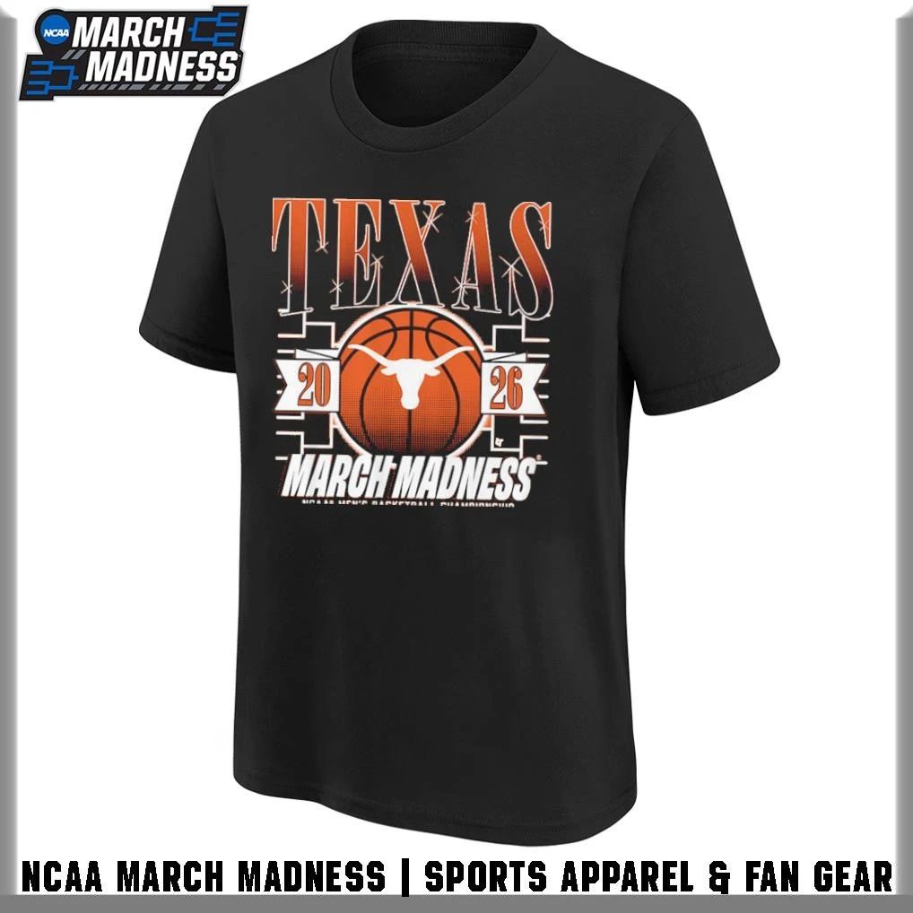 Texas Longhorns Men’s Basketball 2026 NCAA Division I Championship March Madness Bound T-Shirt