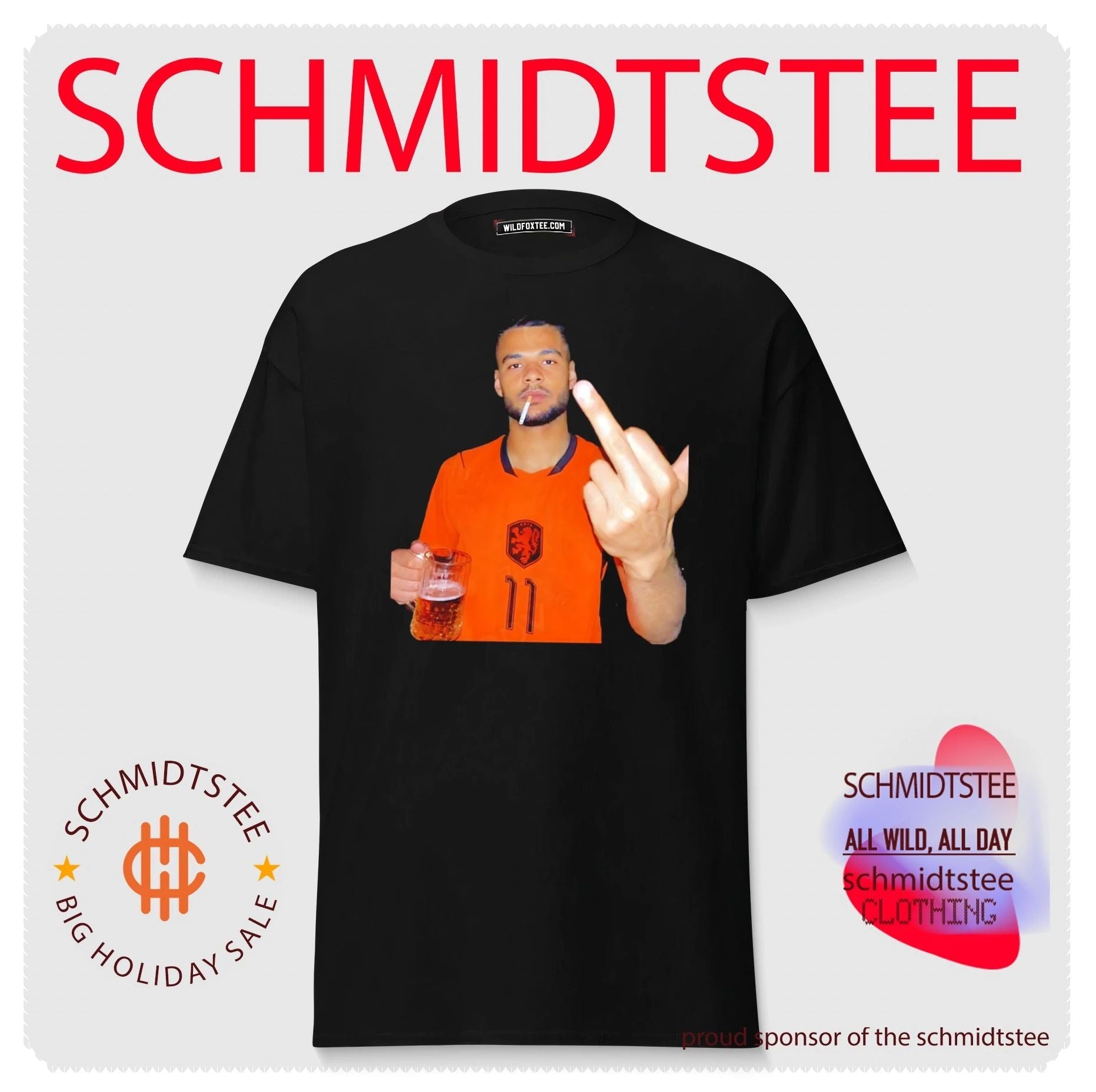 Cody Gakpo Netherlands National Football Team beer and middle finger shirt