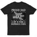 Metal Effect Proud Dad Of A Few Kids - Personalized T Shirt