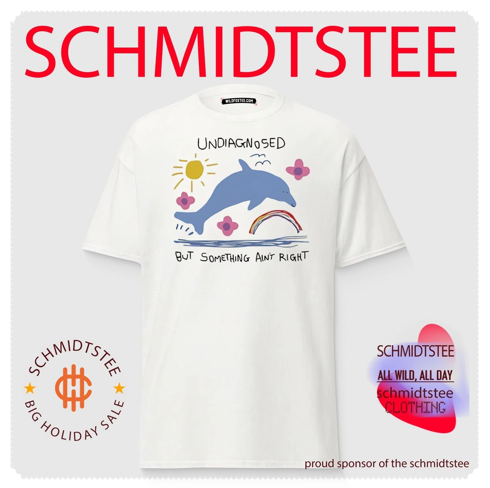 Undiagnosed but something ain’t right cartoon dolphin shirt