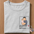 Custom Photo Faceless Portrait Best Dad Ever Est - Personalized T Shirt