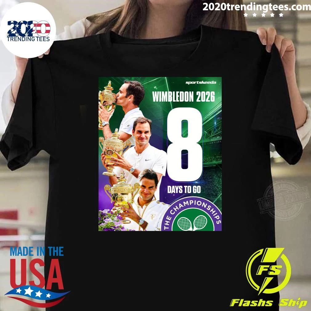 Roger Federer Has Lifted The Wimbledon Trophy A Record 8 Times, The Most By Any Man In The History Of The Championships Shirt