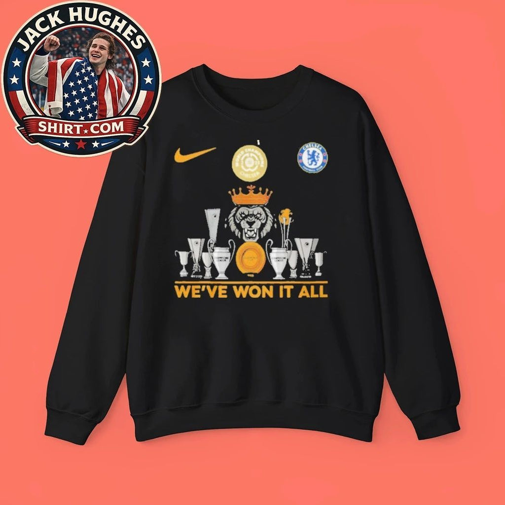 Chelsea Fc We’ve Won It All Trophy Collection Black Shirt