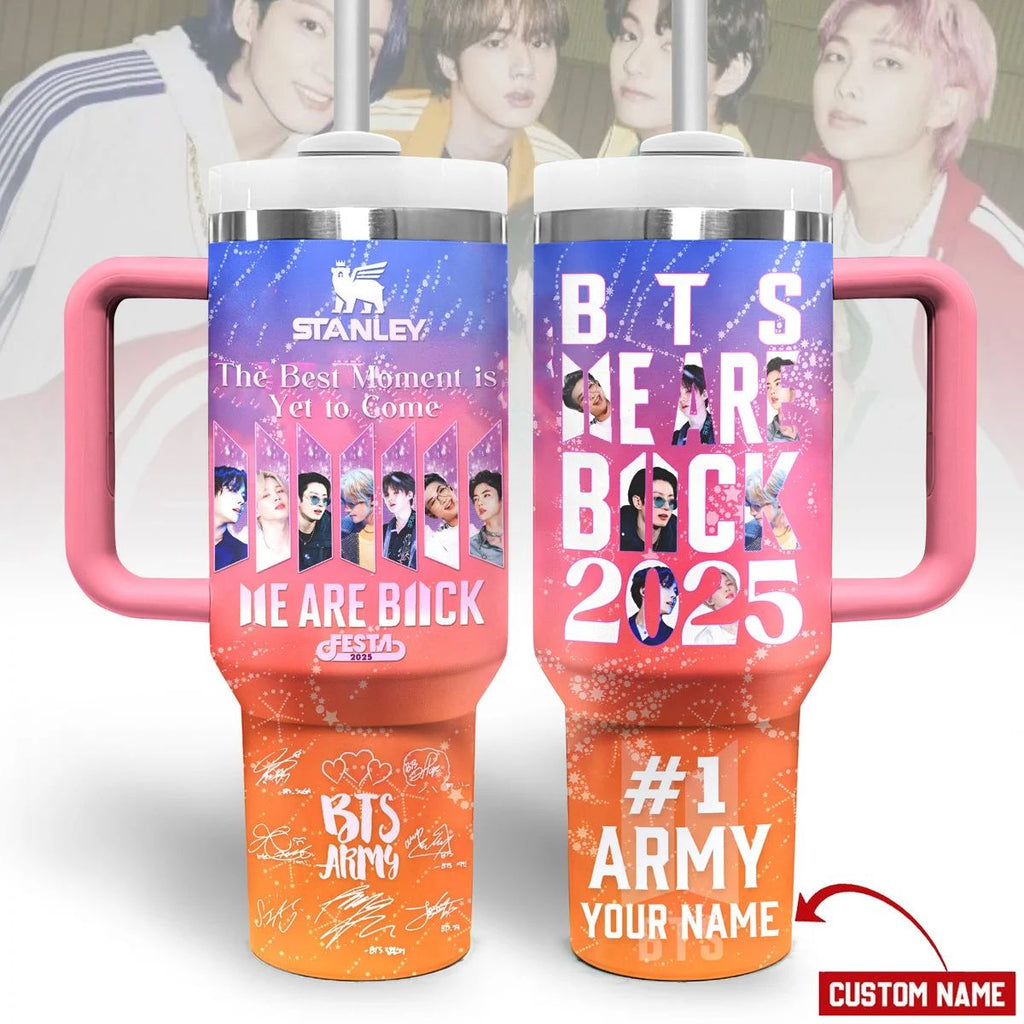 BTS Festa 2025 We Are Back Custom Name Tumbler