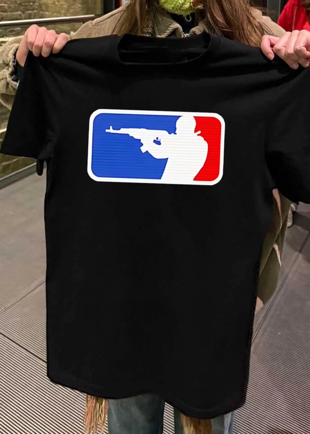 AK-47 Sniper Rifle Silhouette Sports shirt
