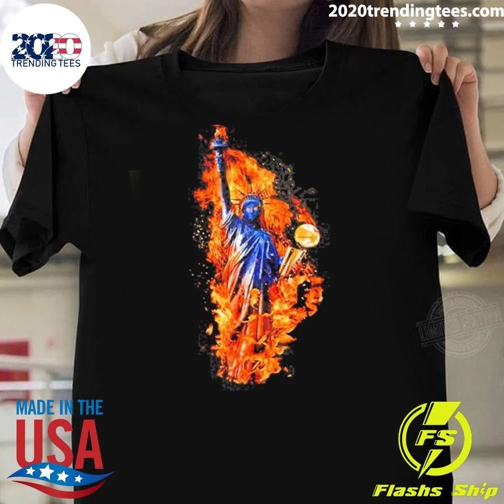 Statue of Liberty Holding NBA Championship Trophy Shirt