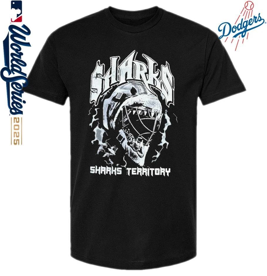 San Jose Sharks The Wild Collective Helmet Band T-Shirt