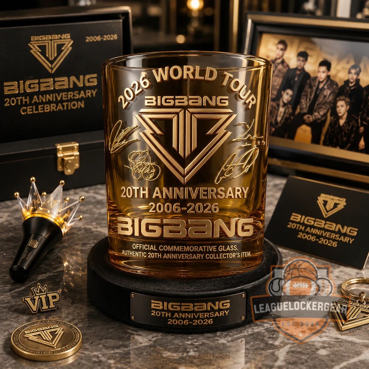 BIGBANG 20th Anniversary World Tour Signed Whiskey Glass