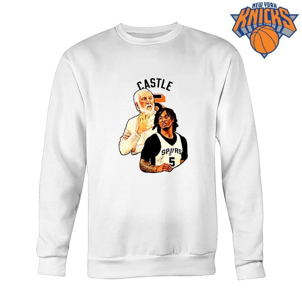 Stephon Castle Coach Gregg Popovich San Antonio Spurs Basketball Vintage Art Shirt