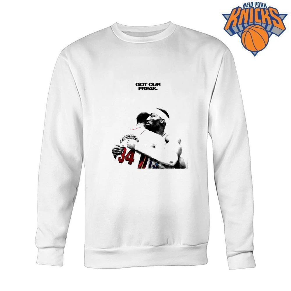 Giannis Antetokounmpo Got Our Freak Hugging Bam Adebayo Basketball Fan Shirt