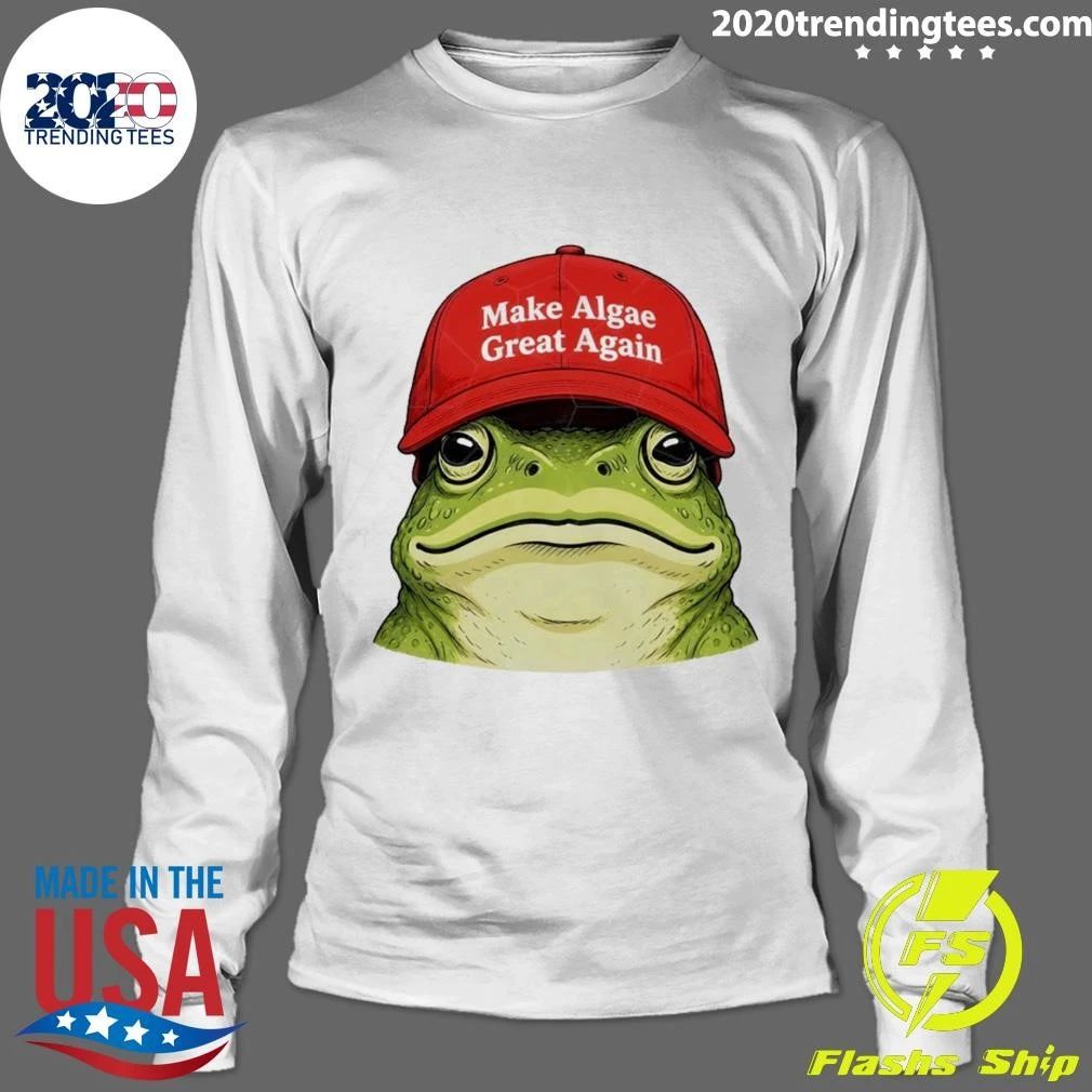 Frog Team Algae Make Algae Great Again Hat Patriotic American Flag 2026 Shirt