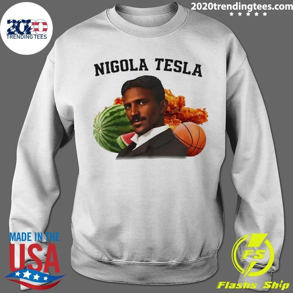 Nigola Tesla Watermelon Fried Chicken Basketball Shirt