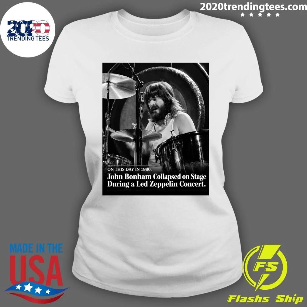 On This Day In 1980, John Bonham Collapsed On Stage During A Led Zeppelin Concert Shirt