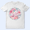 Boho Floral Hand In Hand Grandma Mom - Personalized T Shirt