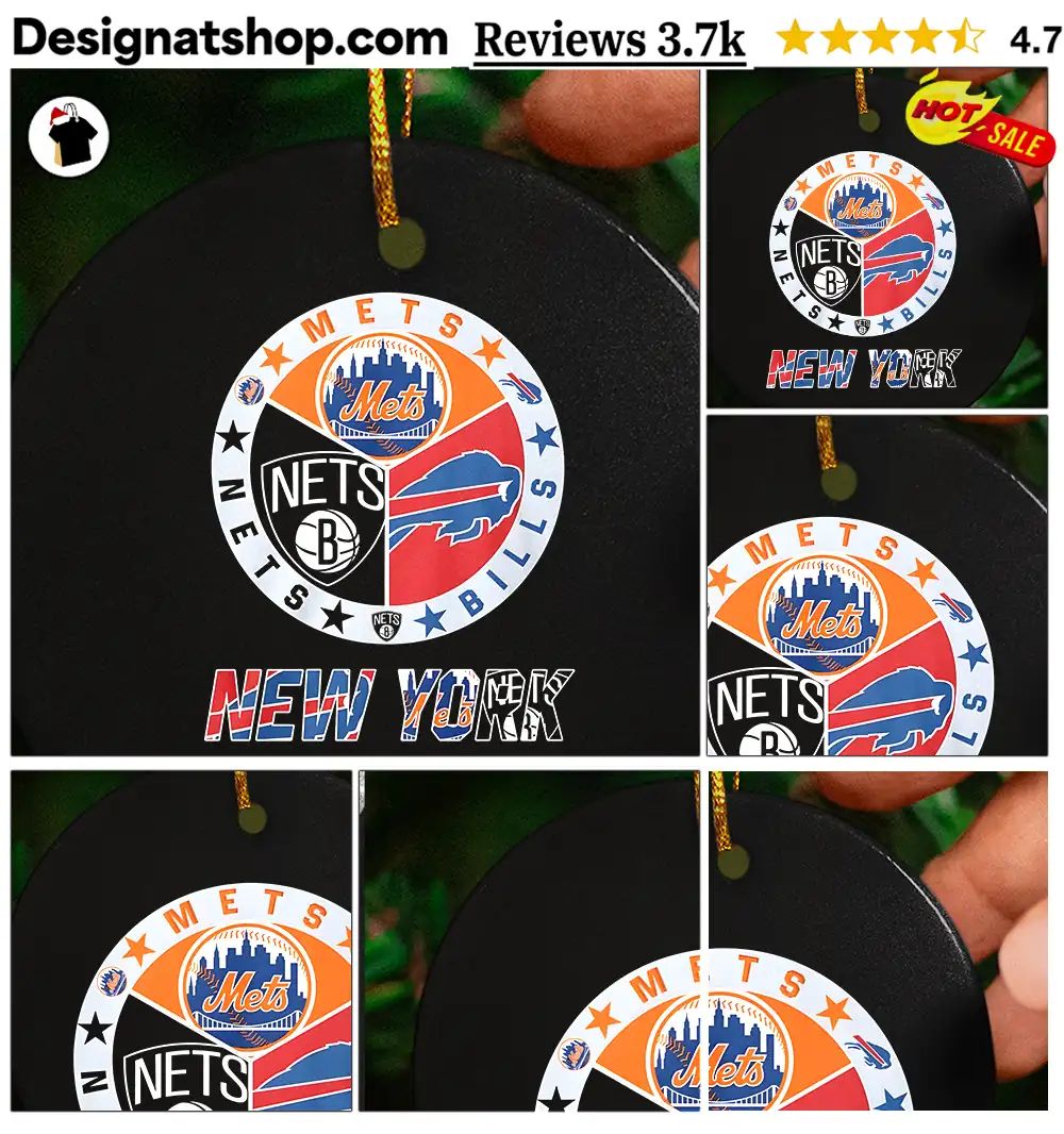 New York Sports teams Mets Nets Bills logo shirt