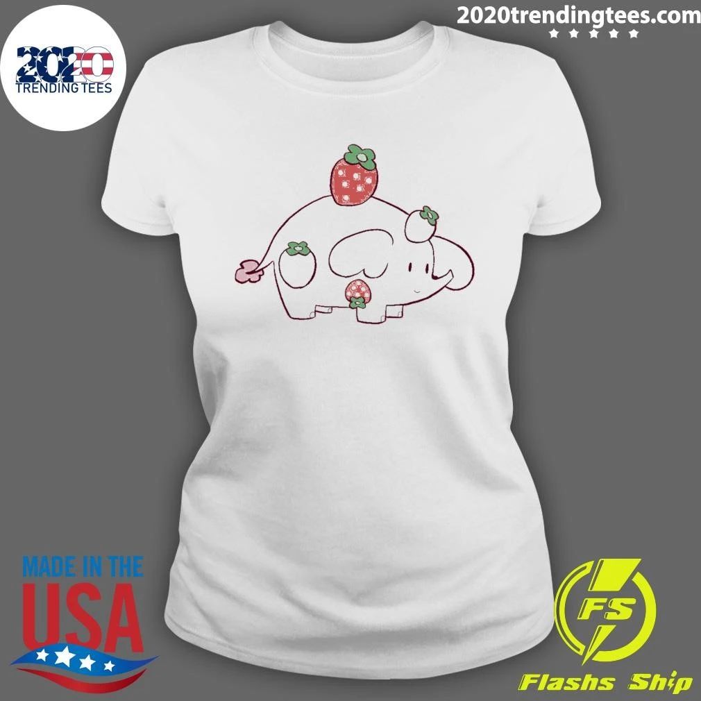 Strawberry Elephant Pin Shirt