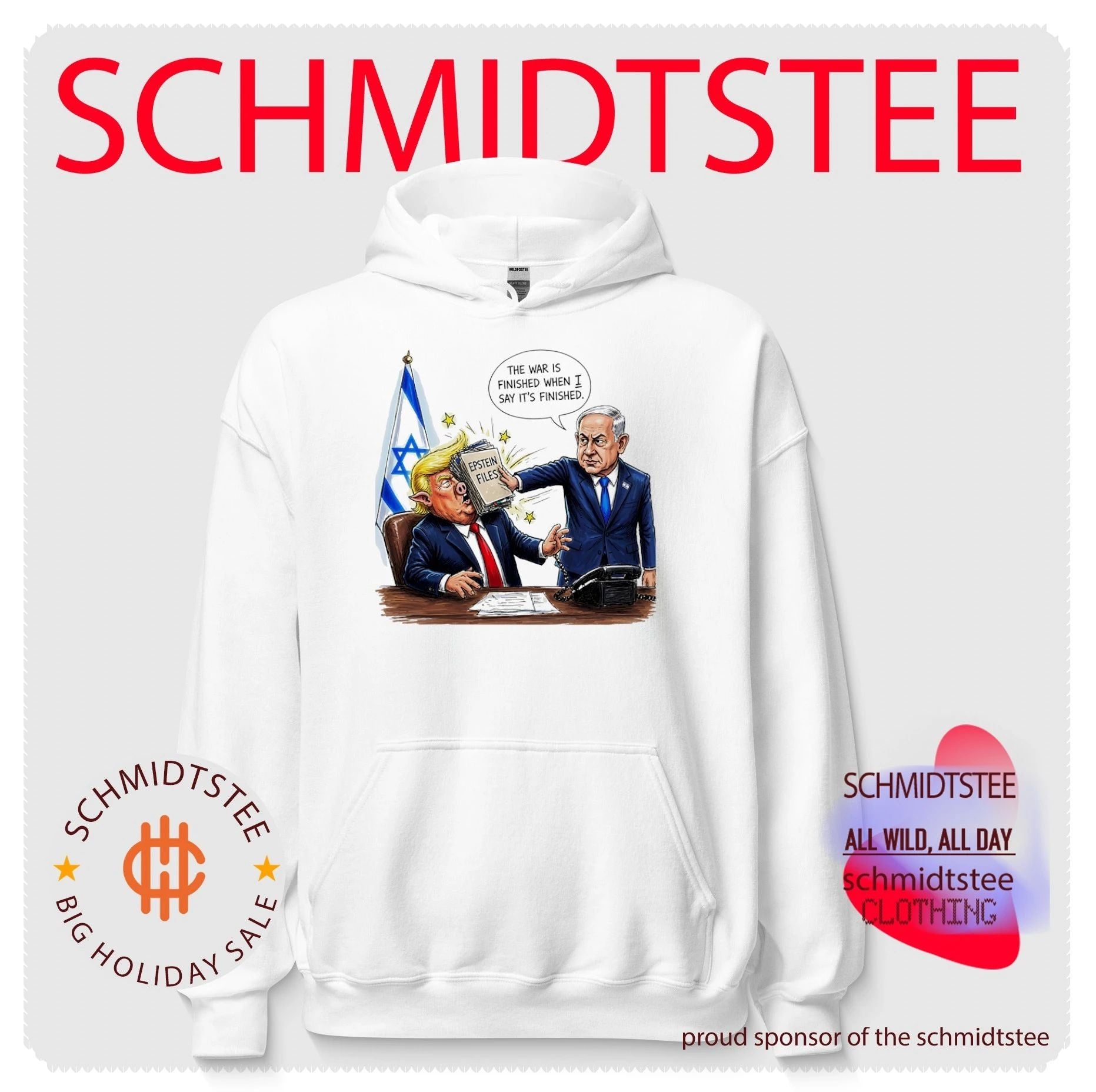 Phone call between Benjamin Netanyahu and Donald Trump satirical shirt