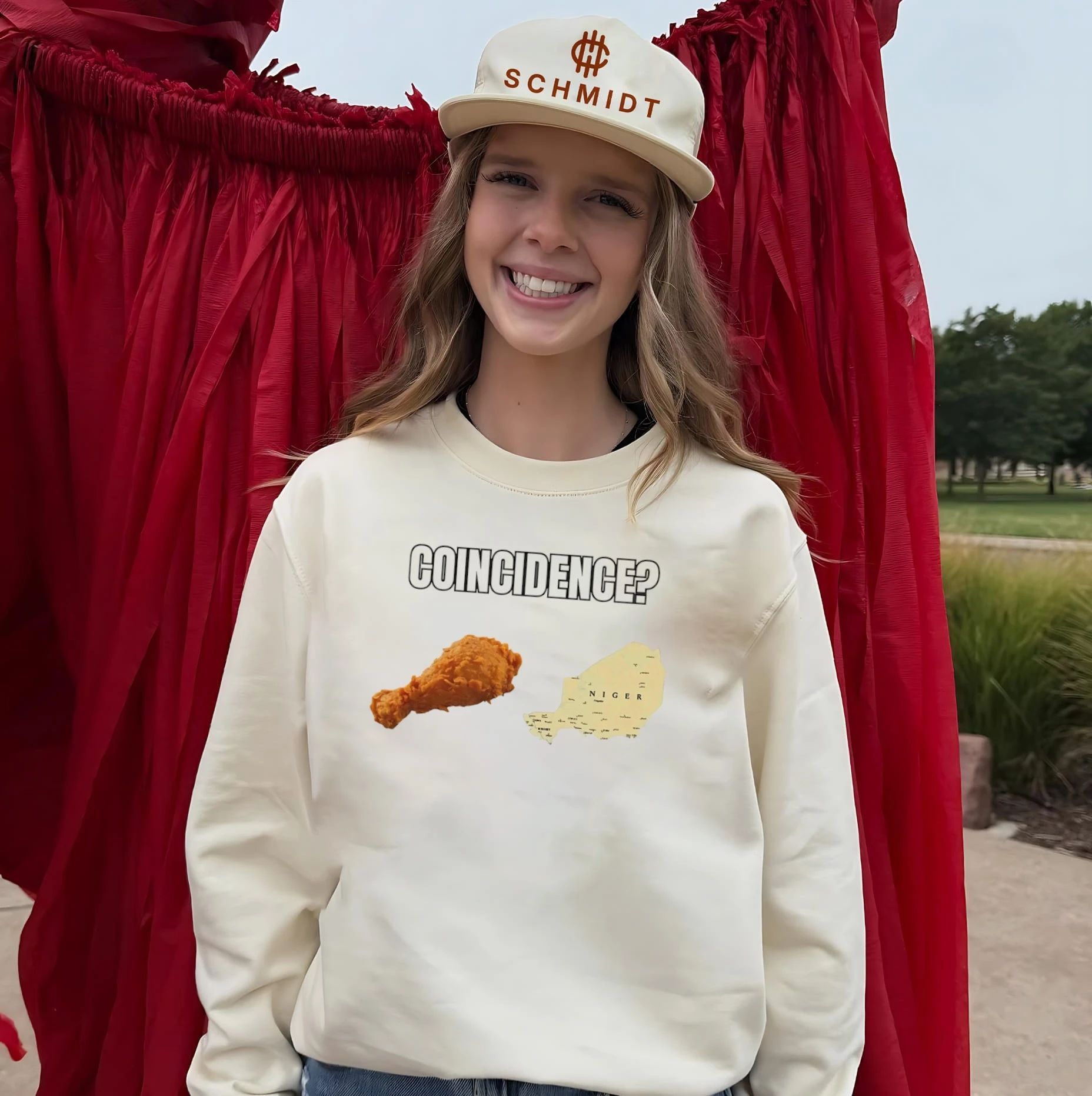 Coincidence between chicken leg and Niger map meme shirt