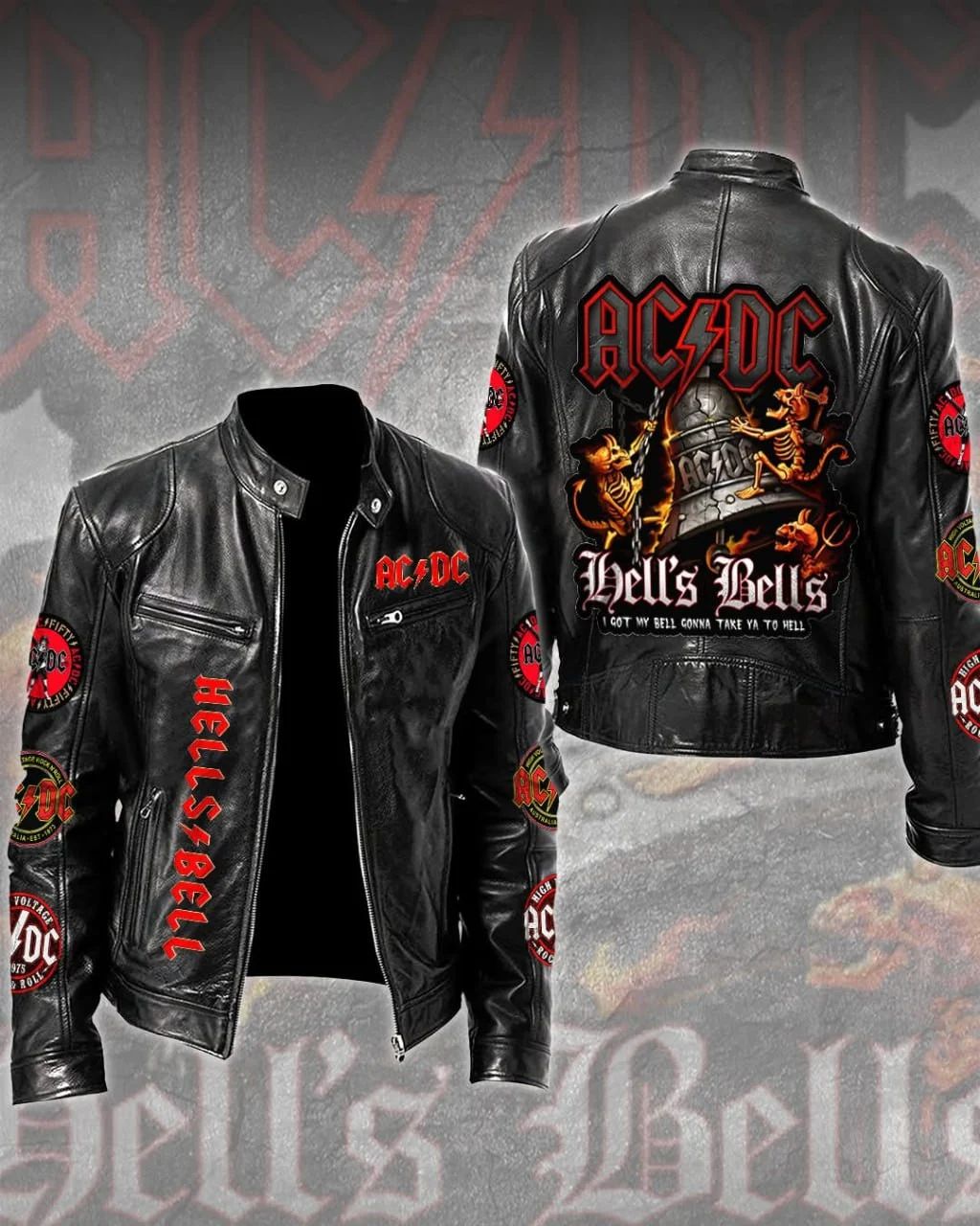 AC/DC 53rd Anniversary Hell’s Bells Leather Jacket