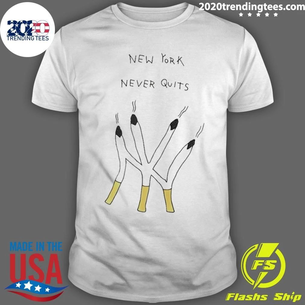 Cigarettes Forming Ny Yankees Logo New York Never Quits Shirt