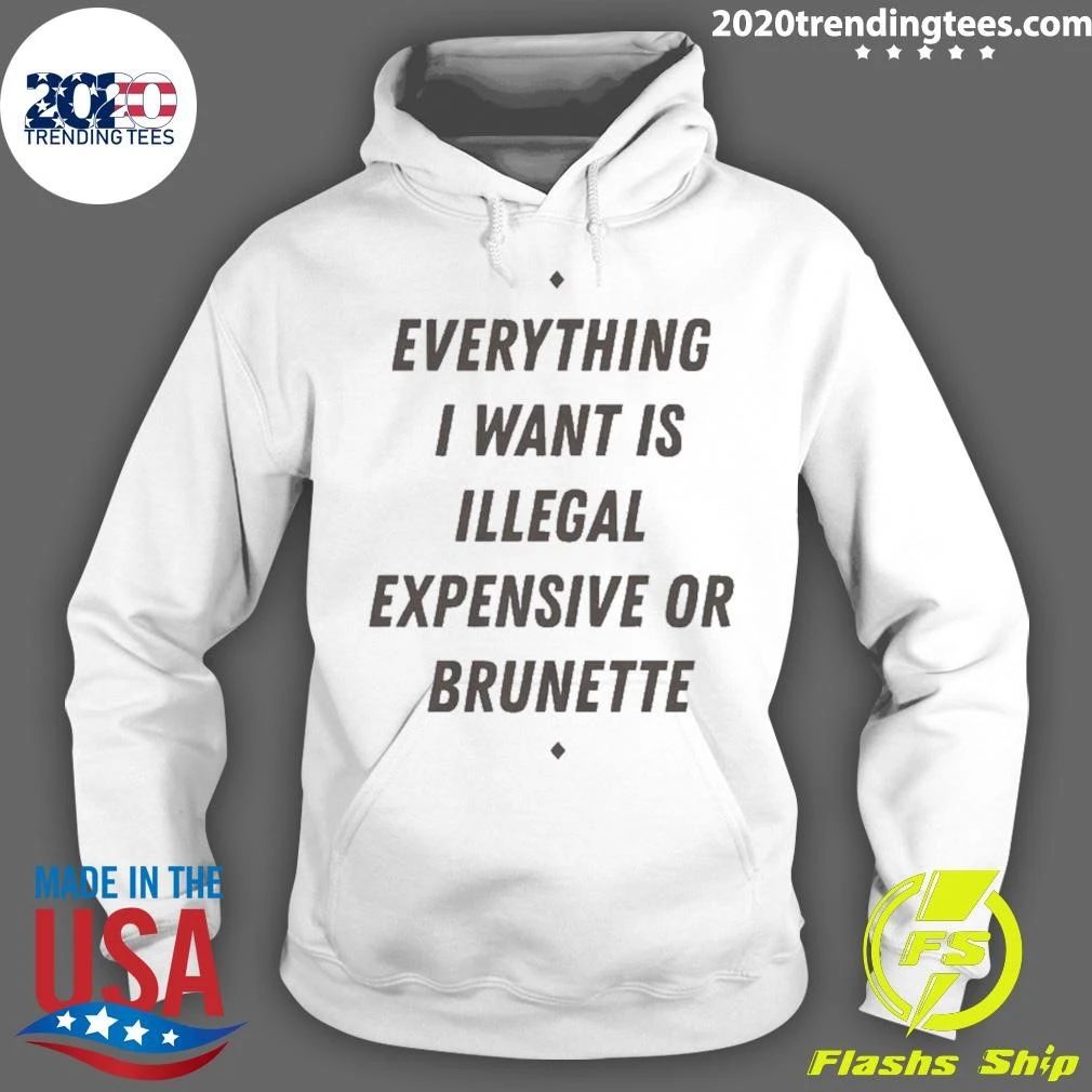 Everything I Want Is Illegal Expensive Or Brunette Tee Shirt