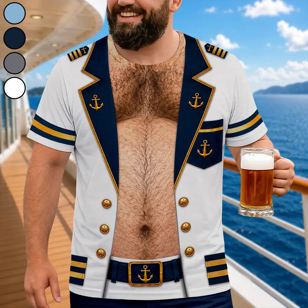 Funny Captain Hairy Body - Personalized Full Print T Shirt