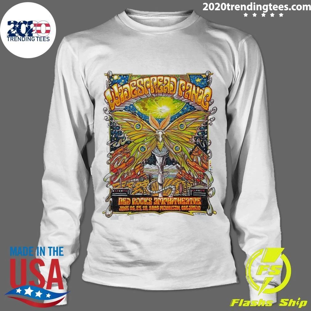 Widespread Panic Morrison Colorado At Red Rocks Amphitheatre From June 26 To 28 2026 Art By AJ Masthay Shirt
