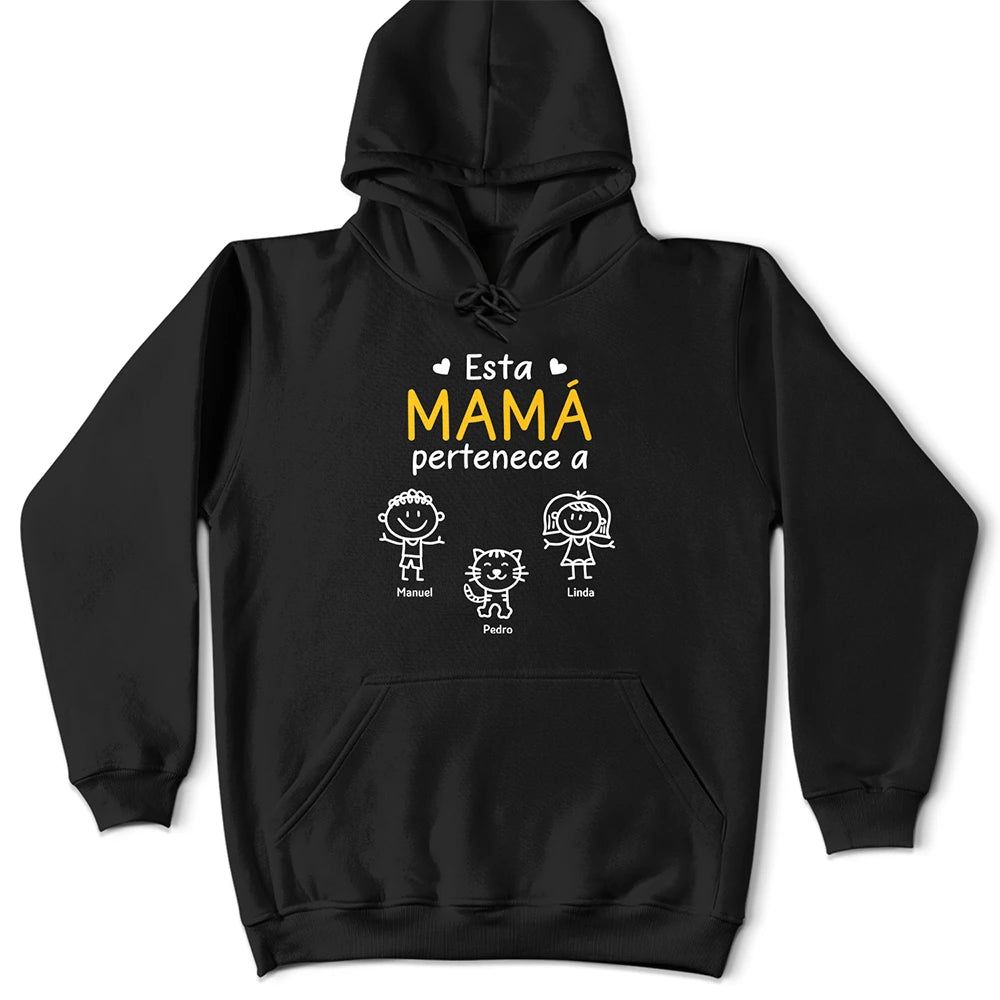 Este Abuelo Esta Abuela Este Papá Esta Mamá Pertenece A - Camiseta Personalizada