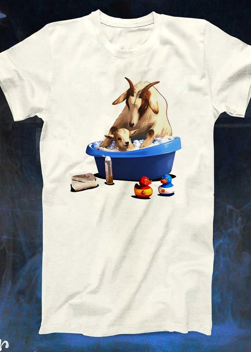 Spain and Argentina Rubber Duckies Goat Bathing Time T-Shirt
