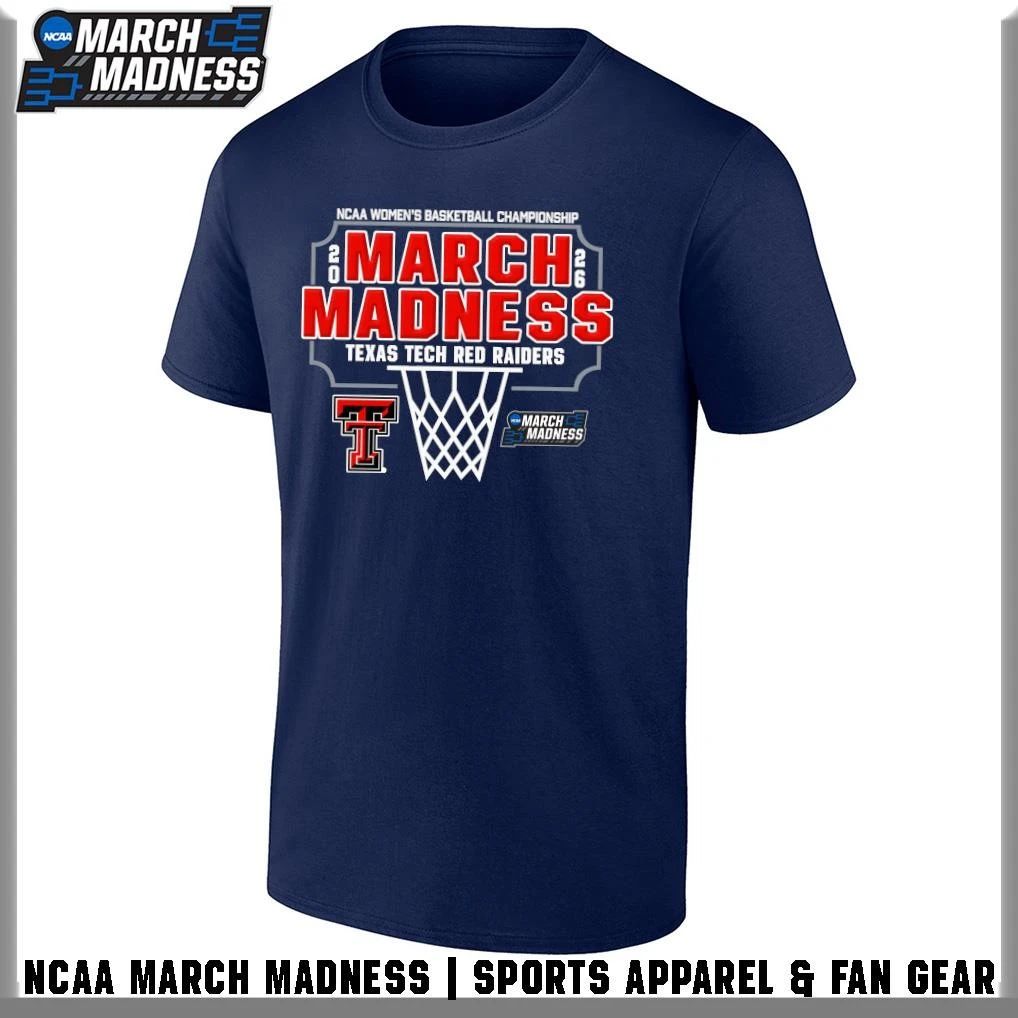 Texas Tech Red Raiders 2026 NCAA Women’s Basketball Tournament March Madness T-Shirt