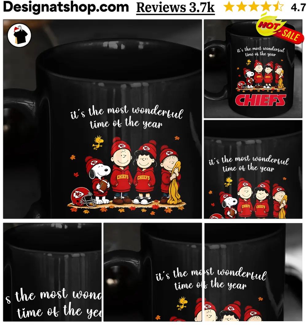 Peanuts Characters Kansas City Football Fans It’s The Most Wonderful Time Shirt