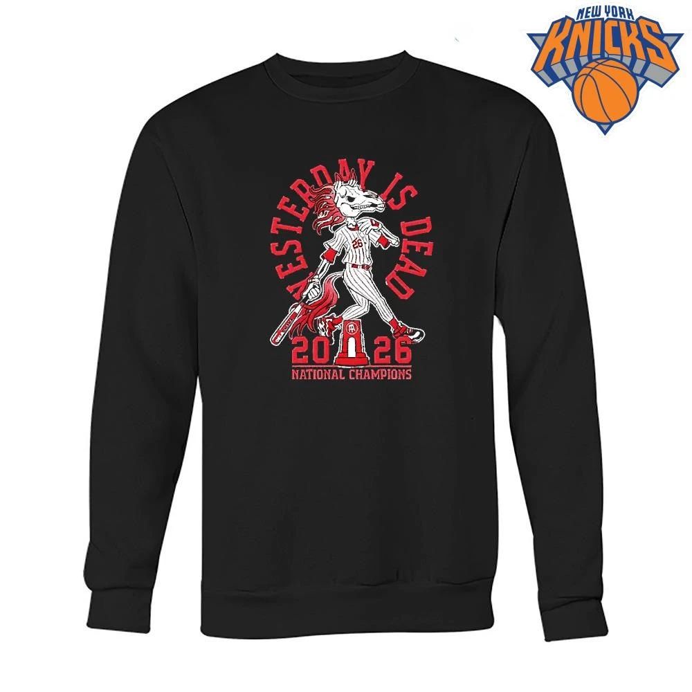 Oklahoma Sooners Baseball Skeleton Horse 2026 National Champions Shirt