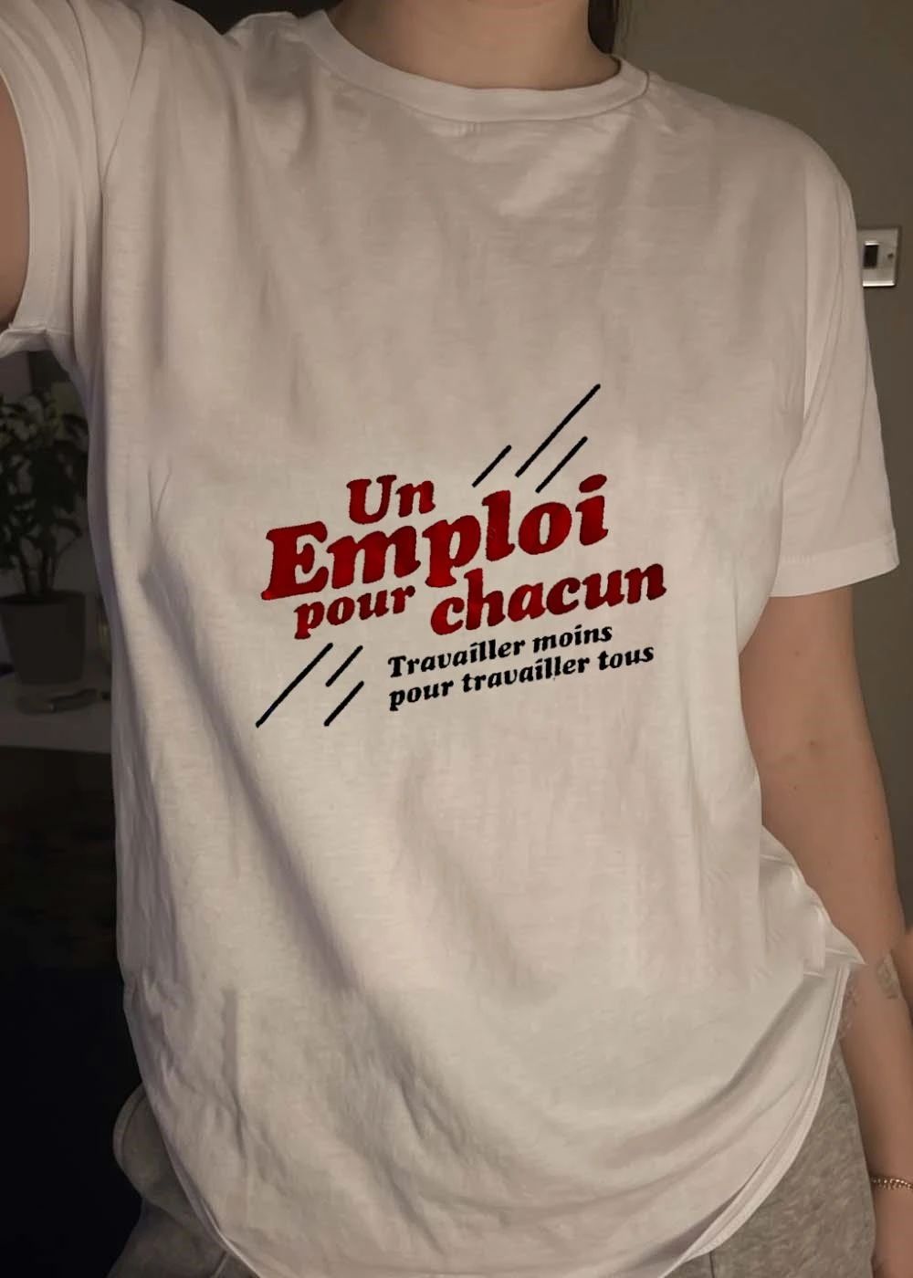 Un Emploi Pour Chacun Travailler Moins Tous T-Shirt