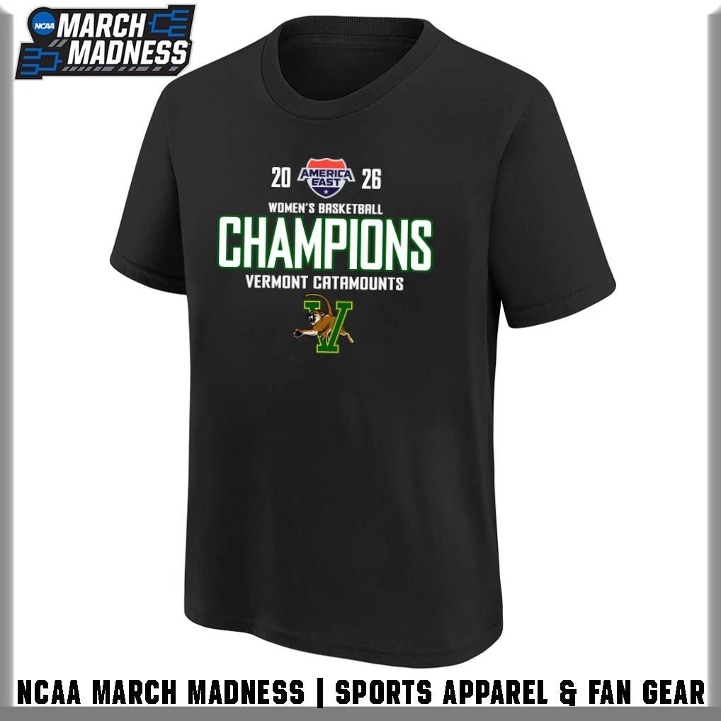 Vermont Catamounts Women’S Basketball 2026 America East Champions T-Shirt