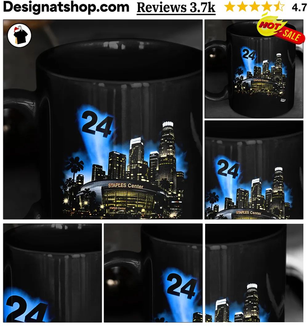 Los Angeles Lakers Basketball Arena City Skyline Staples Center 24 Memorial Shirt