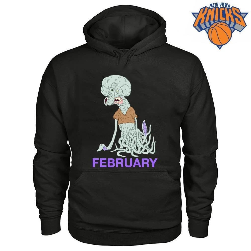 Creepy Squidward February Birthday MeatCanyon Style Distorted Cartoon Character Shirt