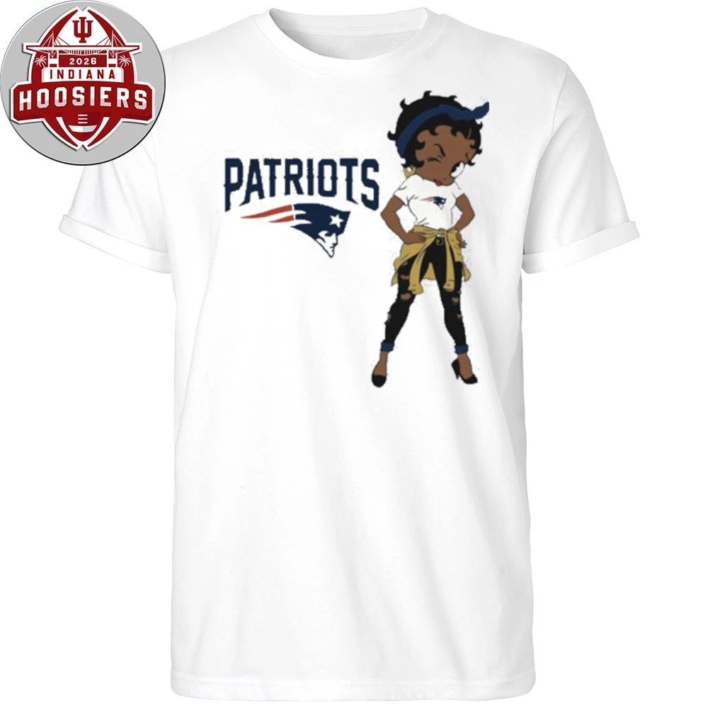 New England Football Girl – Patriot Way Pin-up Logo T-Shirt