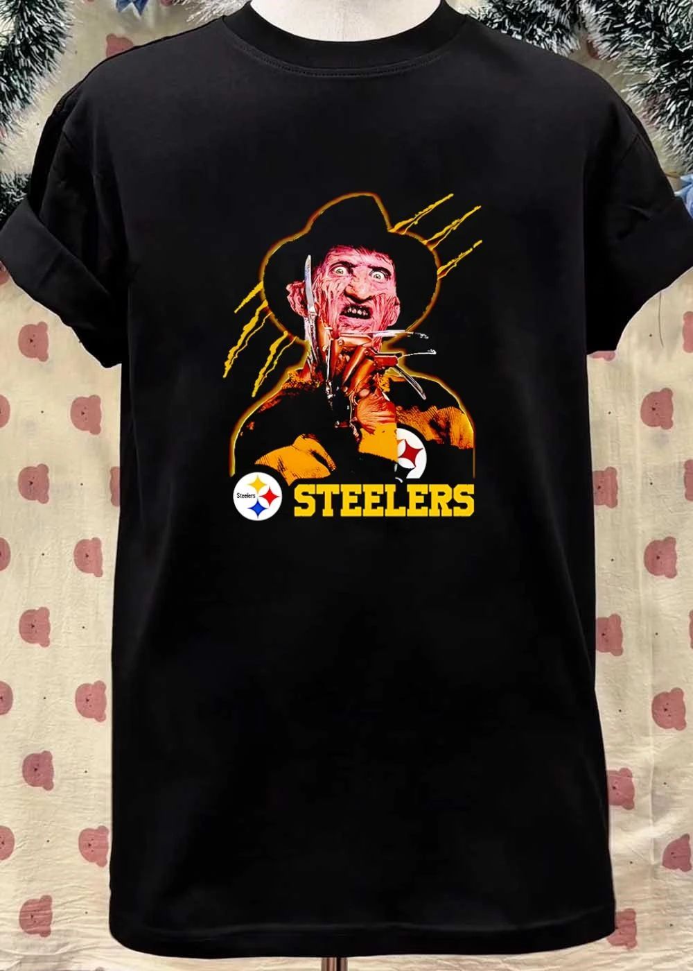 Steelers Fan Apparel Freddy Krueger Claw Slash Steelers shirt