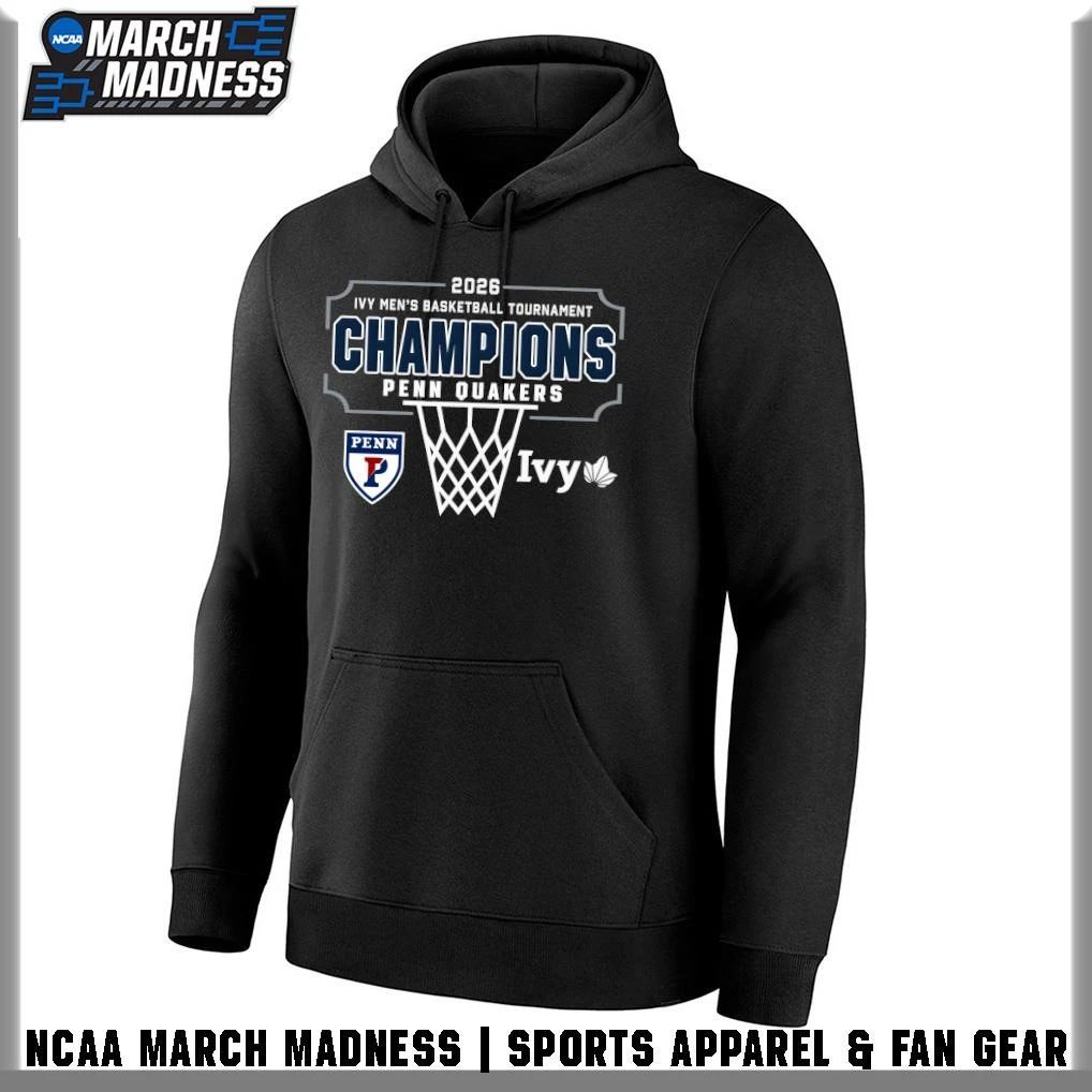 Penn Quakers 2026 Ivy Men’s Basketball Conference Tournament Champions T-Shirt