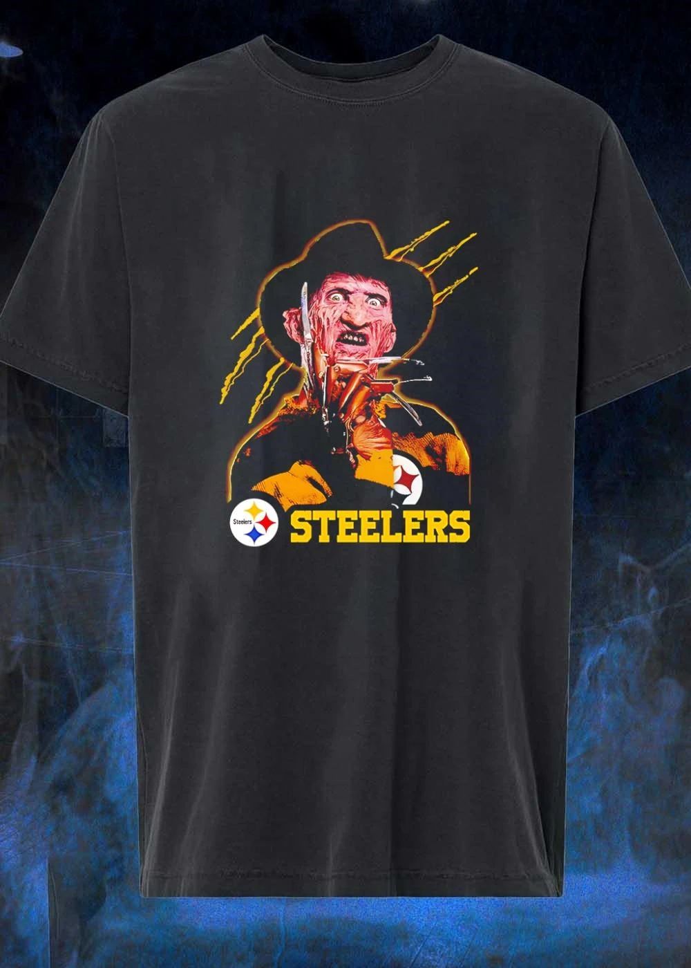 Steelers Fan Apparel Freddy Krueger Claw Slash Steelers shirt