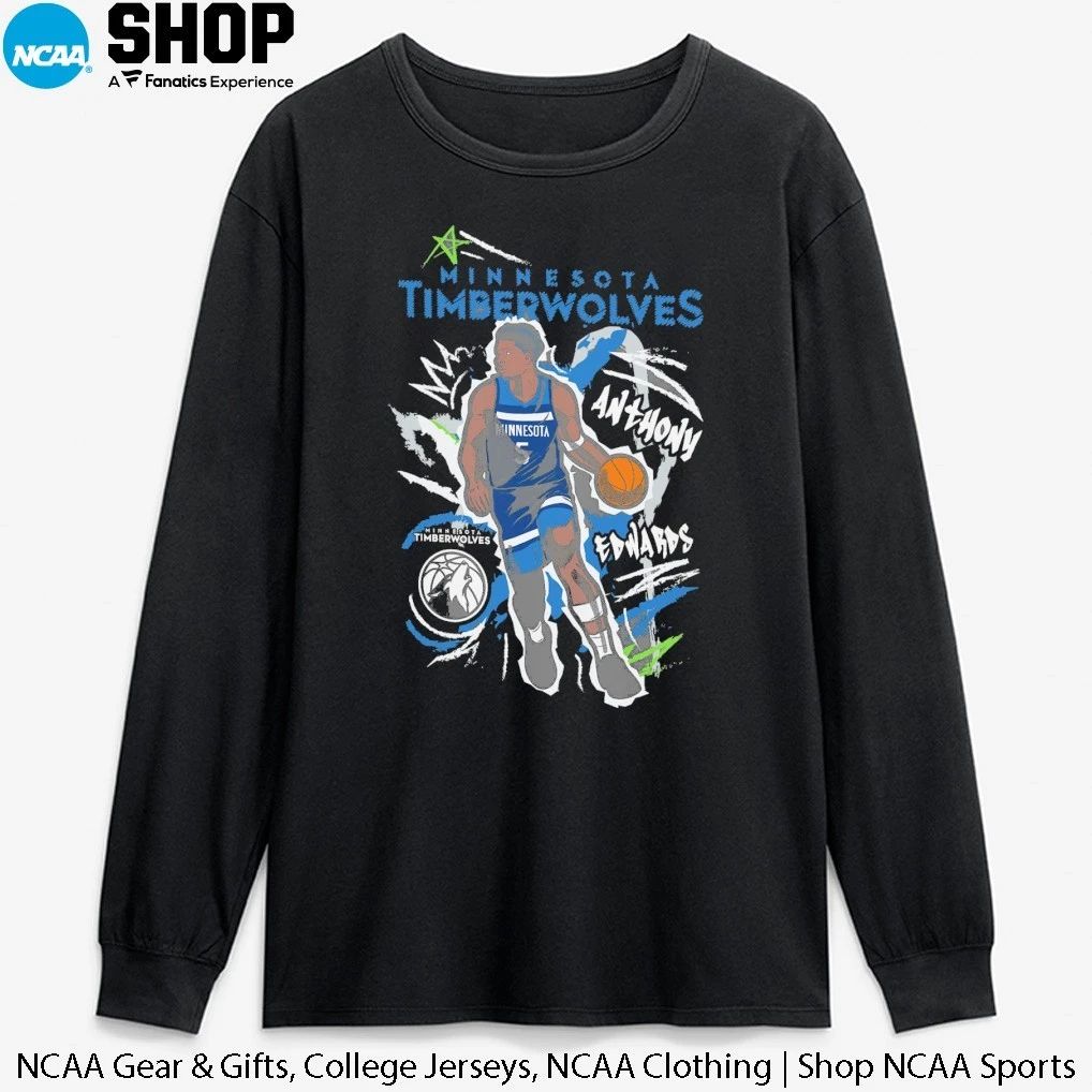 Anthony Edwards Minnesota Timberwolves Chalked Up Player Signature T-Shirt