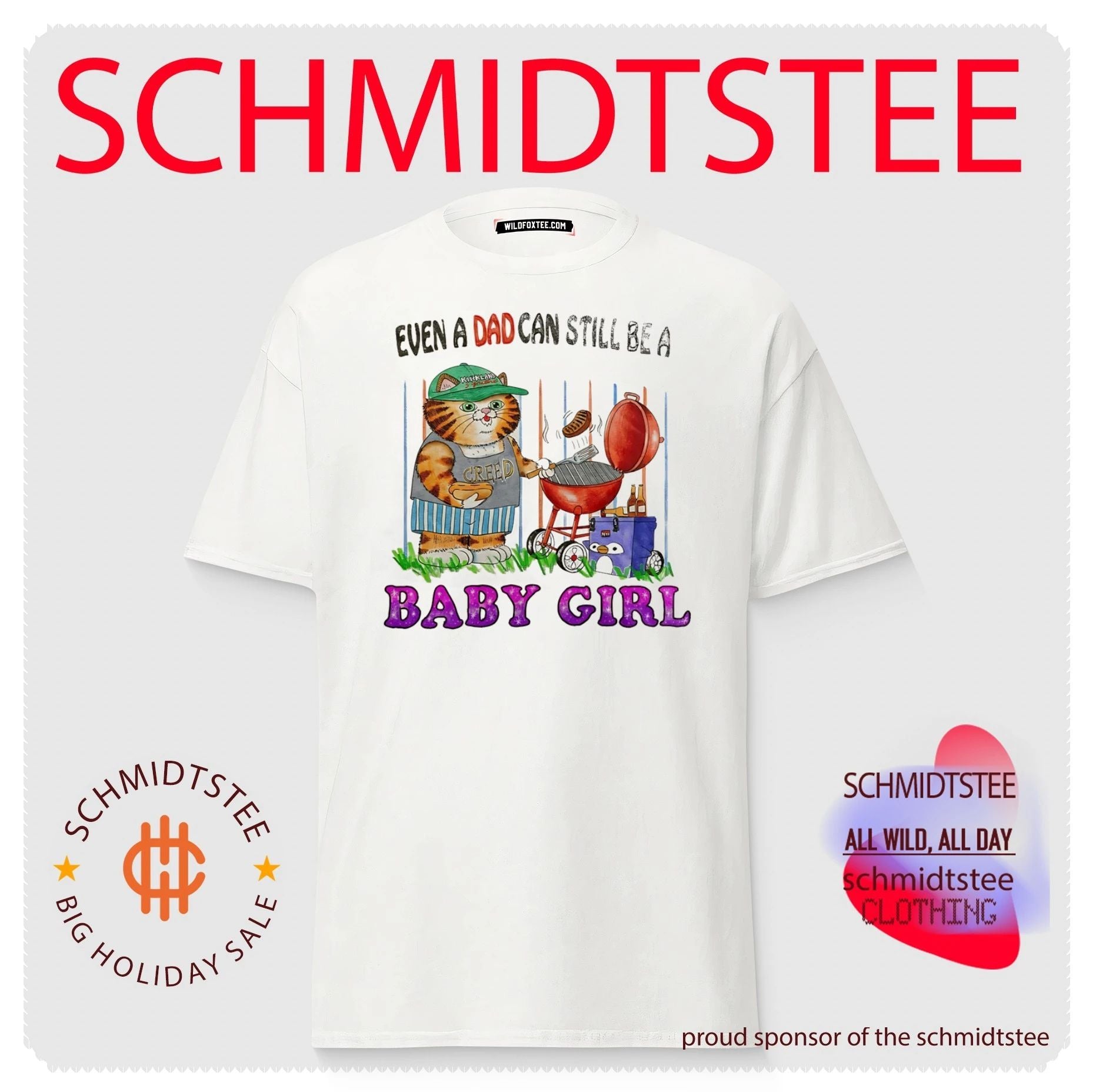Even a Dad Can Still Be a Baby Girl cat grilling shirt